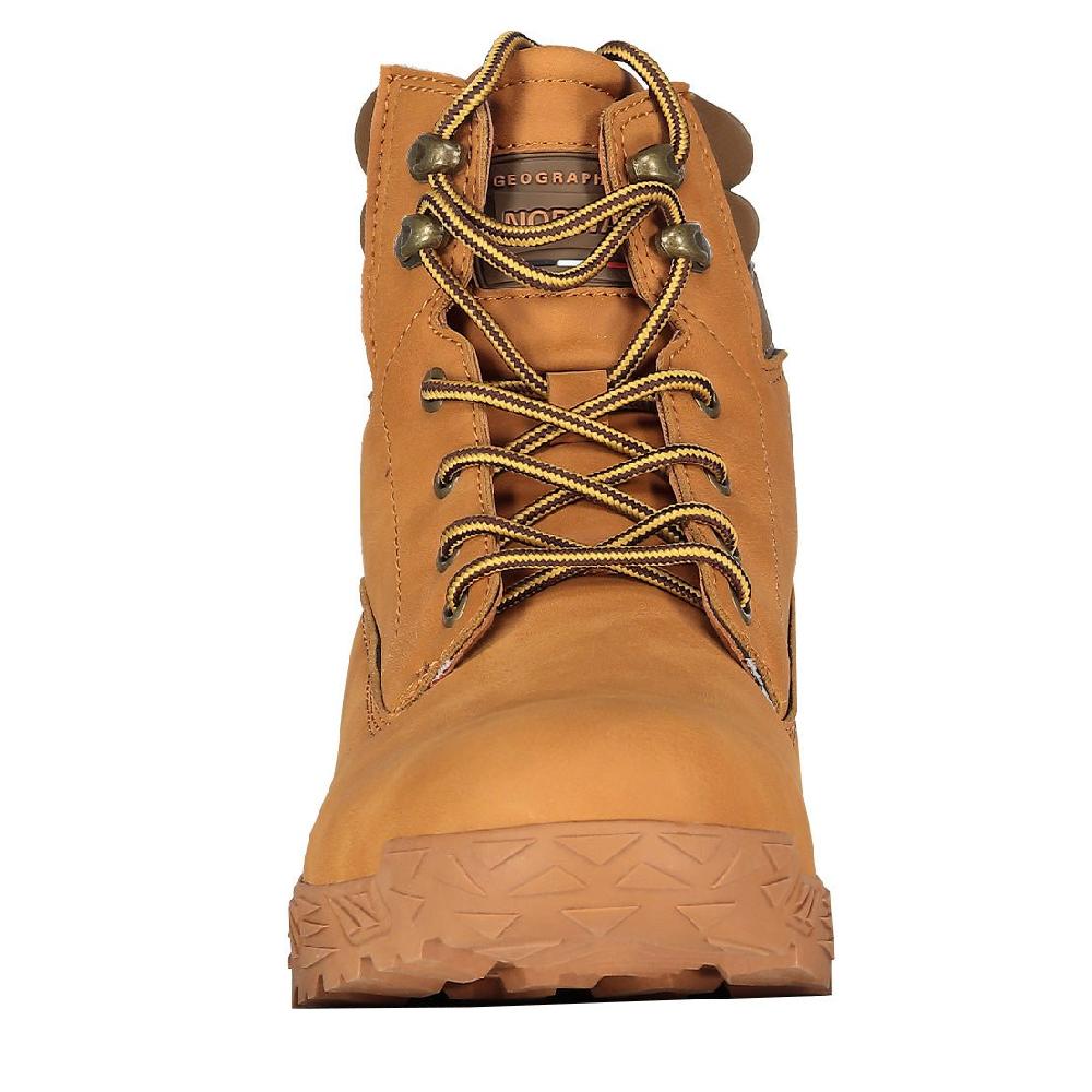 Geographical Norway Geographical Norway OCLARC Homme - Chaussures De Trekking Montantes à Lacets Confort Et Résistance Camel