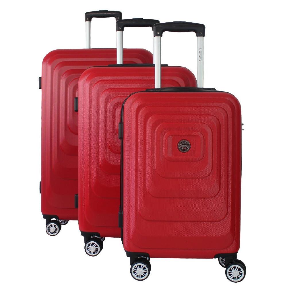 geographical norway Geographical Norway SACRAMENTO – Lot de 3 Valises Rigides Rouge