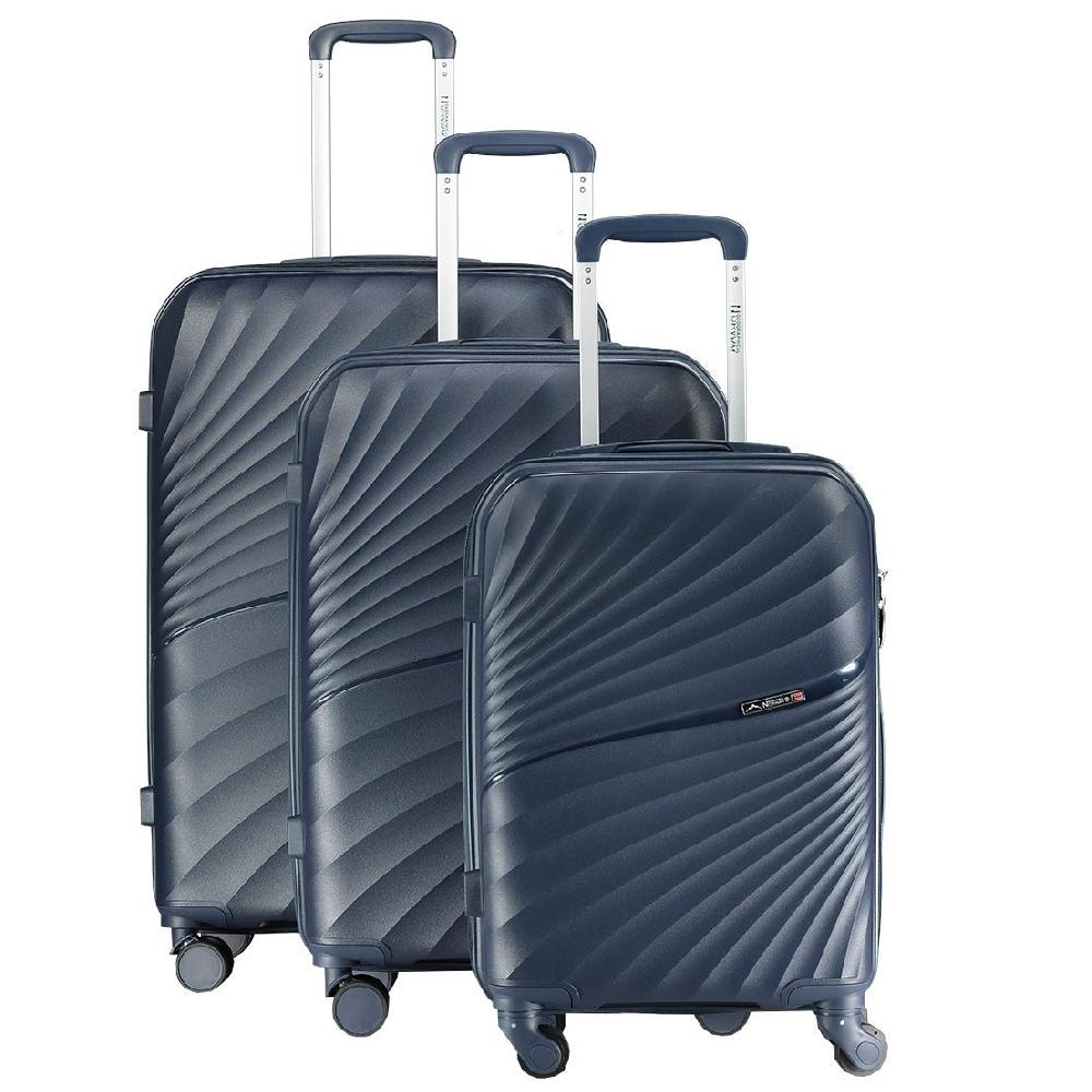 geographical norway Geographical Norway SANTAFE – Lot de 3 Valises Rigides avec Badge Métallique et Poignée Réglable Marine