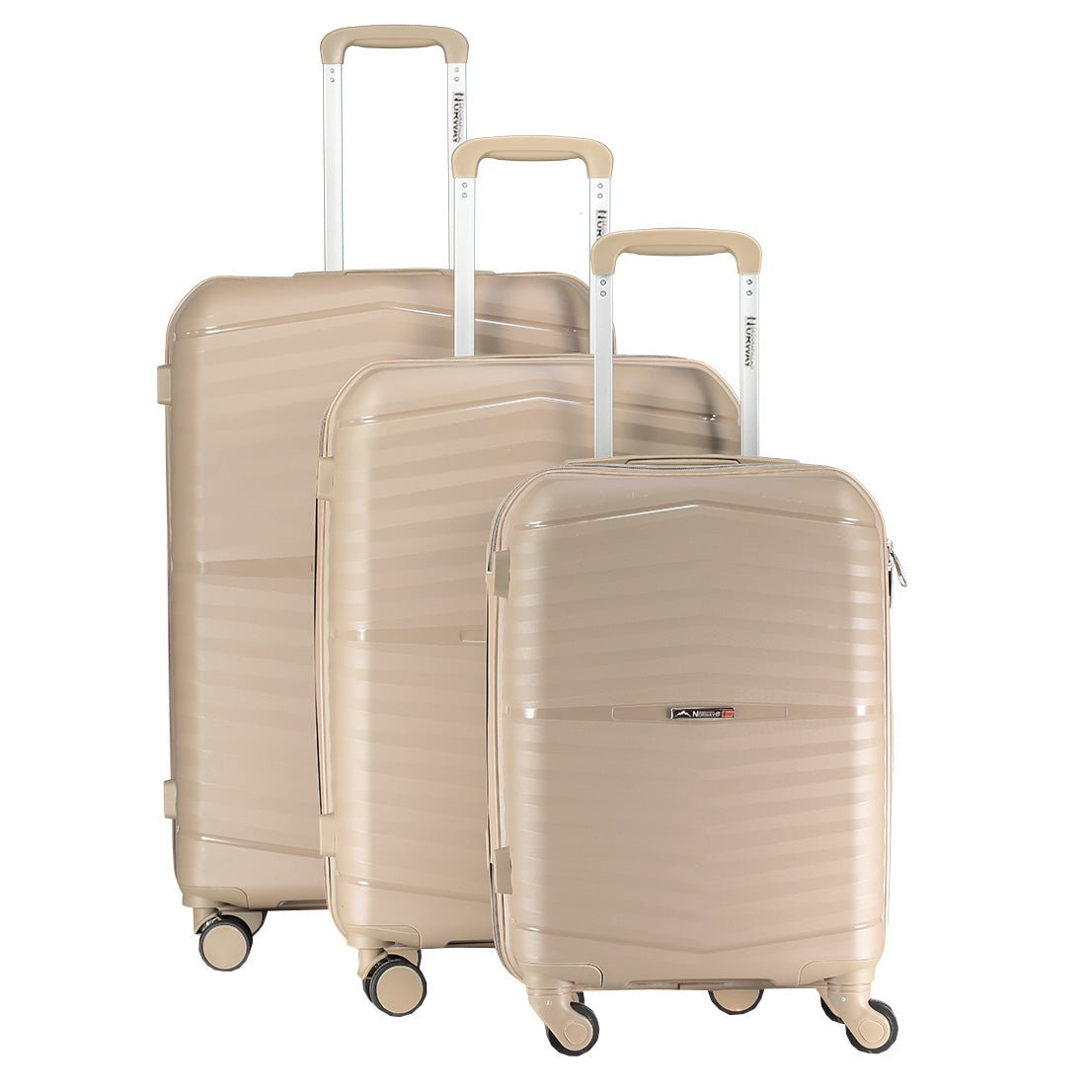 geographical norway Geographical Norway SAOPAOLO – Lot de 3 Valises Rigides Champagne