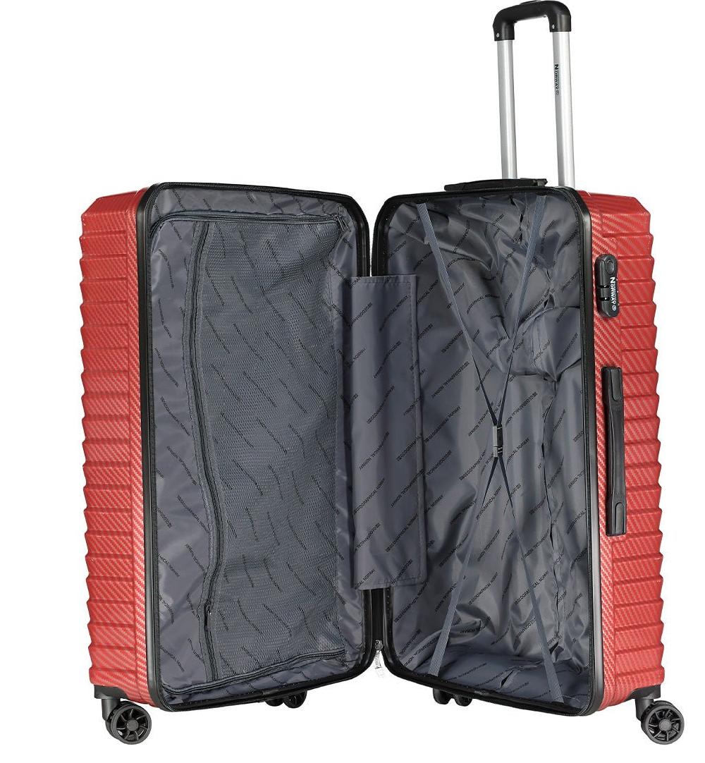 Geographical Norway Geographical Norway SEA – Lot De 3 Valises Rigides Avec Badge Métallique Et Poignée Réglable Rouge