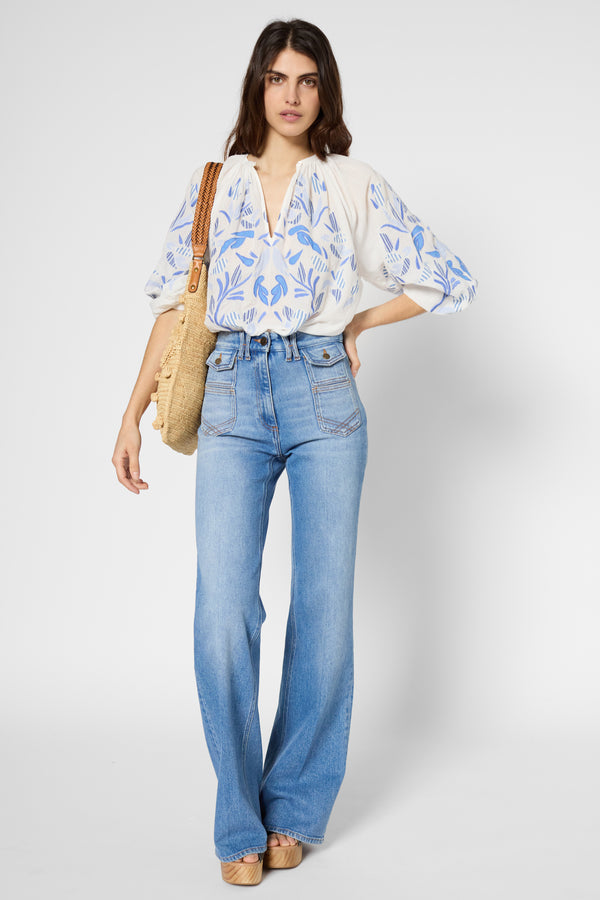 Gerard Darel Blouse Patchwork En Voile De Coton - UTESA