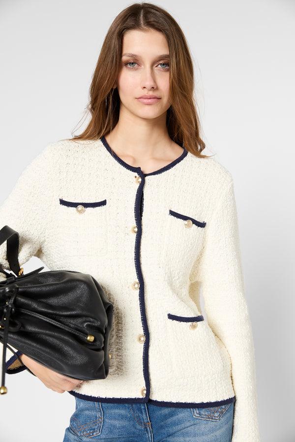 gerard darel Cardigan en coton et boutons gravés - JOVIE