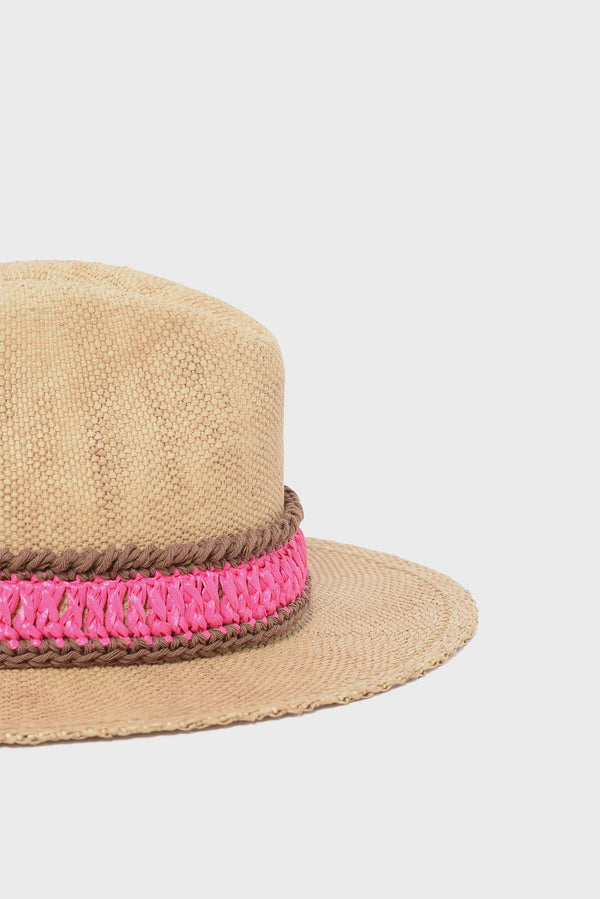 Gerard Darel Chapeau En Raphia à Bande Colorée - NIRMA
