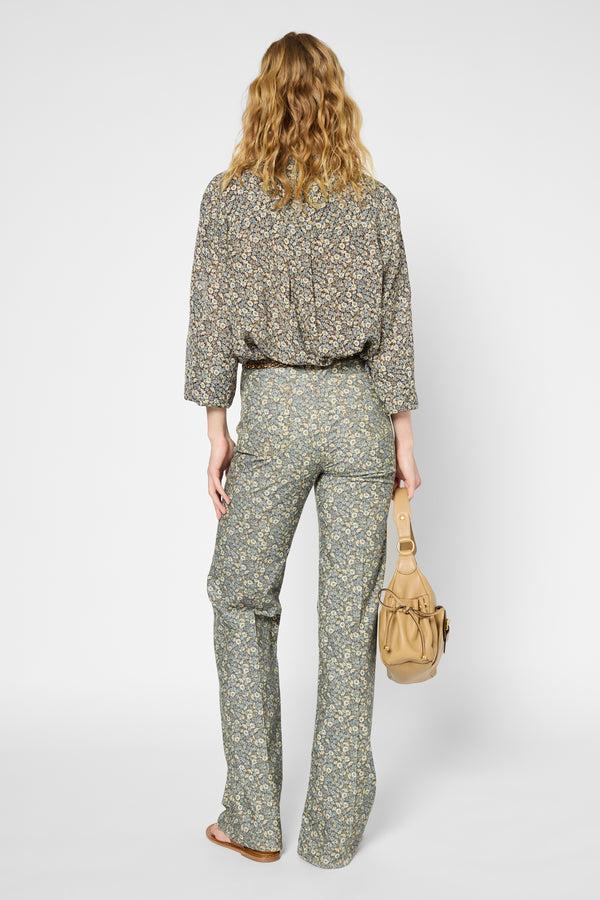 Gerard Darel Chemise Fluide à Fleurs à Col Lacé - ULENI