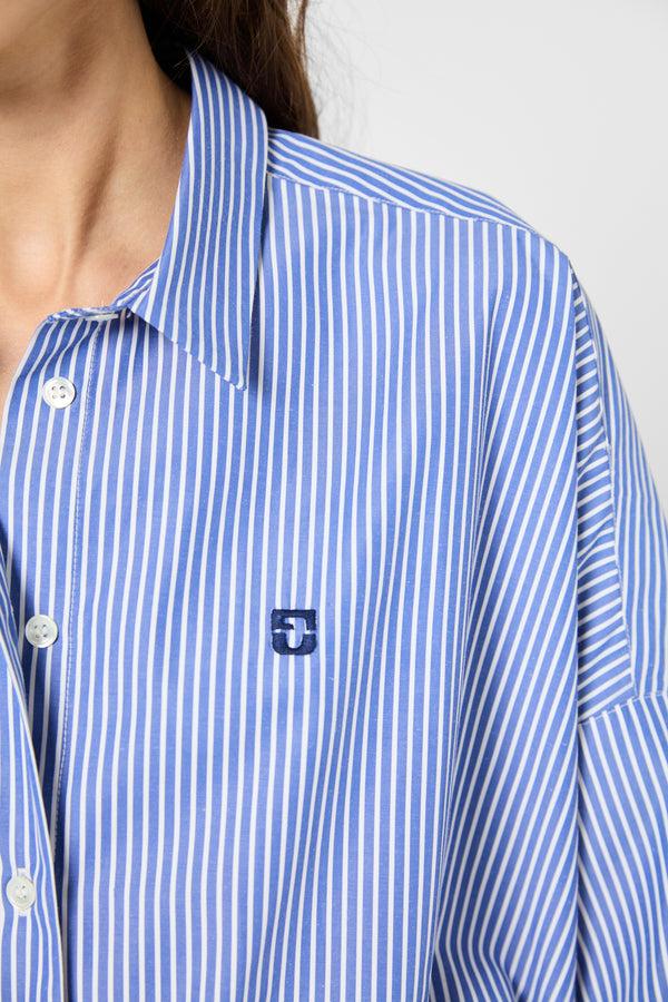 Gerard Darel Chemise Oversize En Popeline Rayée - USIS