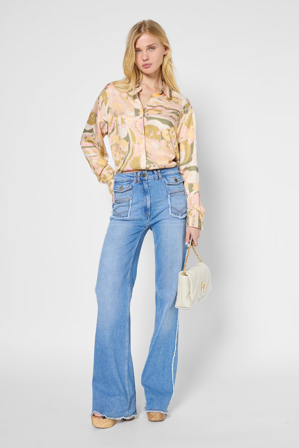 Gerard Darel Chemise Satinée Imprimé Foulard - USHAUNA