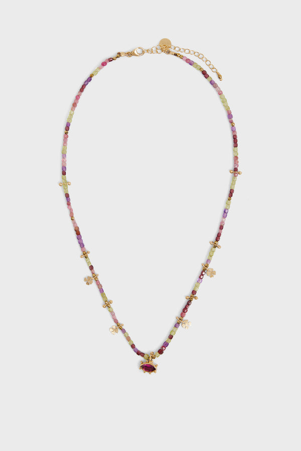 Gerard Darel Collier Spinelle Perifot à Charm Oeil - FOXY