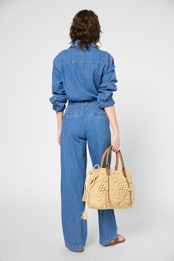 Gerard Darel Combinaison En Jean à Col Chemise - FLORE