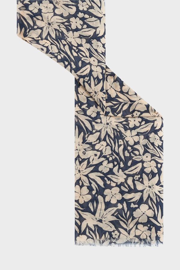 Gerard Darel Foulard à Fleurs En Modal Et Soie - OULIA