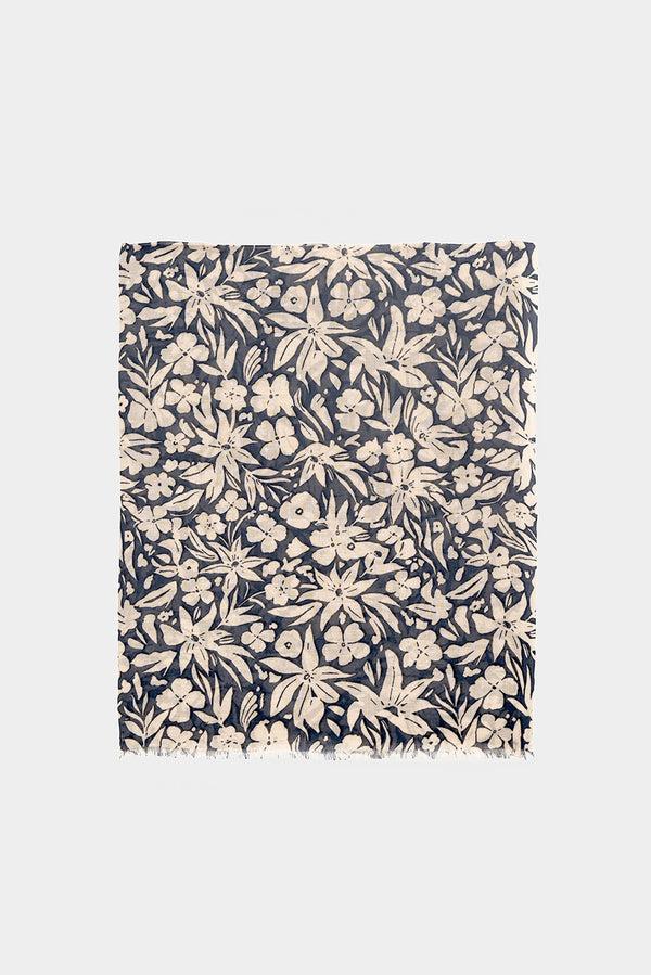 gerard darel Foulard à fleurs en modal et soie - OULIA