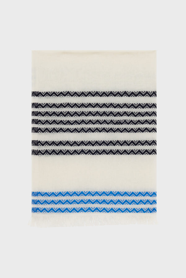 gerard darel Foulard à rayures ondulées brodées - OLYVIA