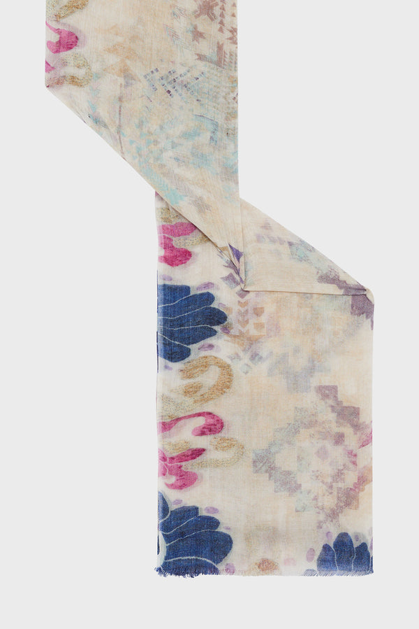Gerard Darel Foulard Multi Imprimés En Modal Et Soie - OMBELINE