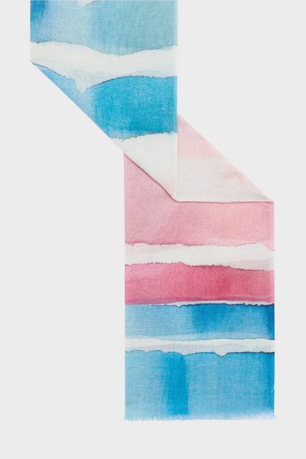 Gerard Darel Foulard Multicolore En Coton Modal Et Lin - ODELIA