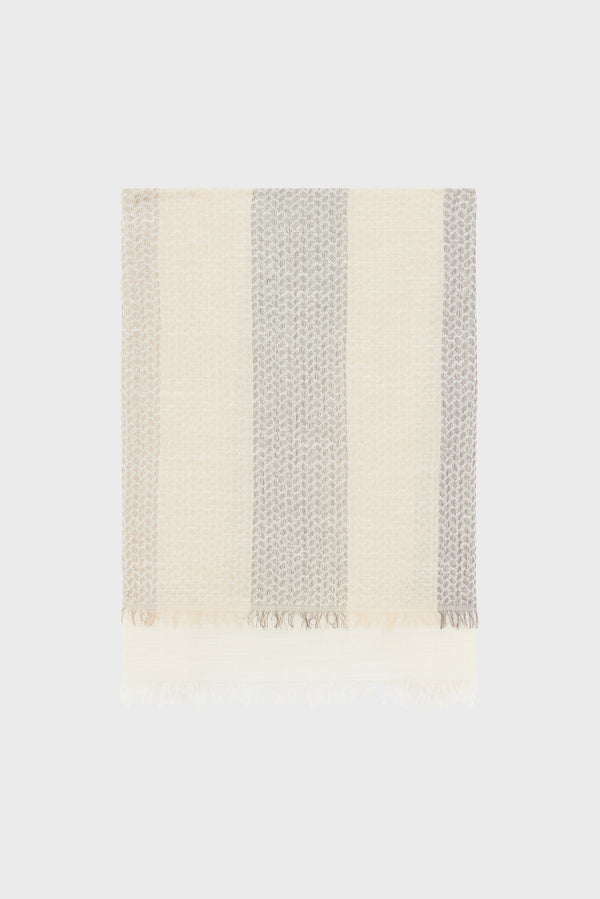 gerard darel Foulard rayé en coton et modal - OPALINE
