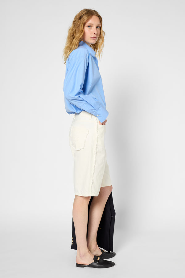 Gerard Darel Bermuda En Denim à Franges - CHARLY