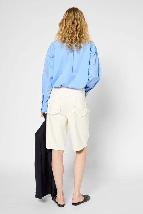 Gerard Darel Bermuda En Denim à Franges - CHARLY