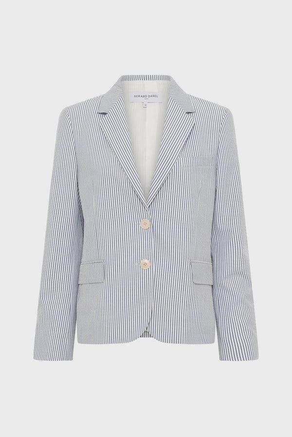 Gerard Darel Blazer En Coton à Rayures - RIVELLE