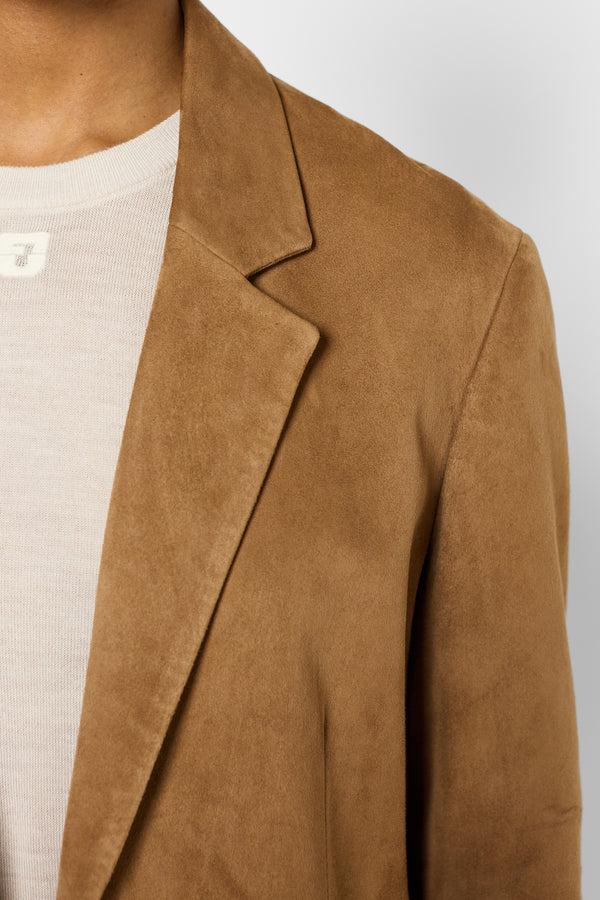 Gerard Darel Blazer En Cuir Velours - ROMANE