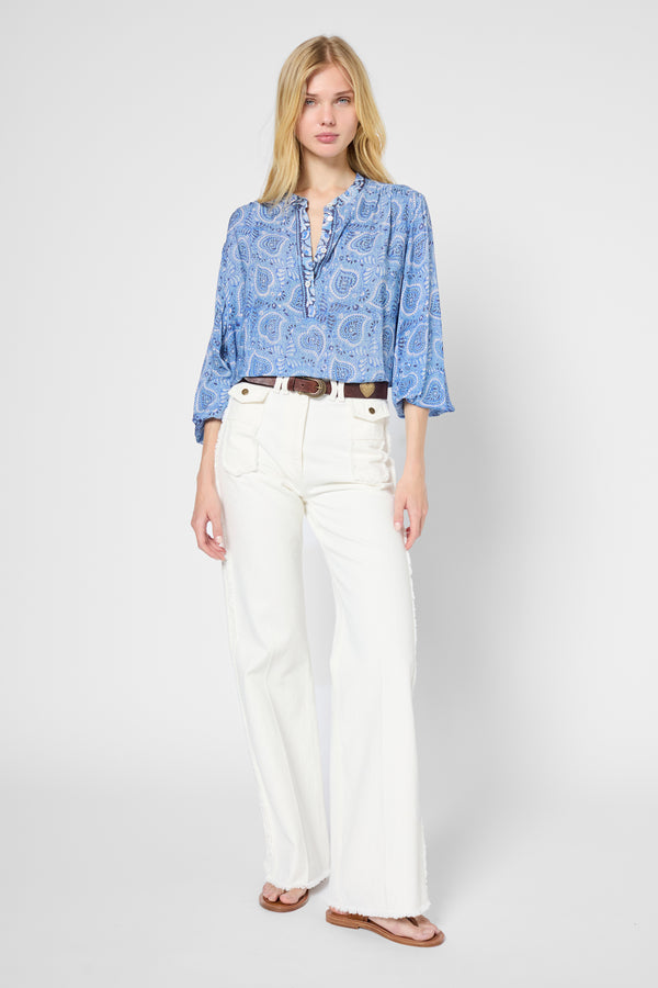 gerard darel Blouse fluide imprimé cachemire - UMEI