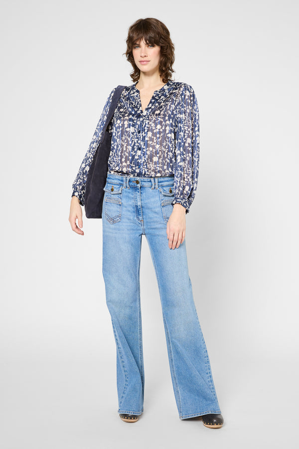 Gerard Darel Blouse Imprimée à Lurex - UZETTE