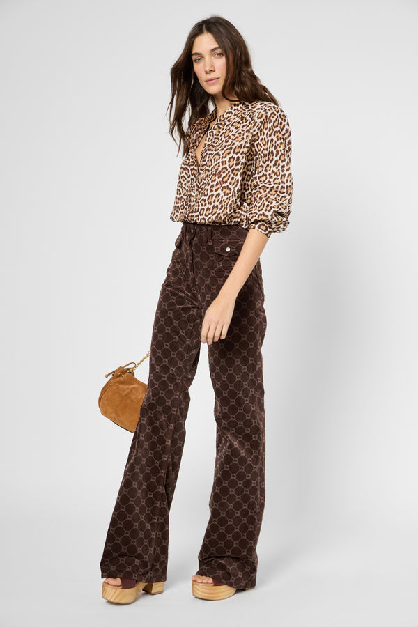 Gerard Darel Blouse Léopard En Coton - UTHIA