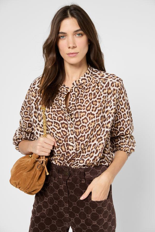 gerard darel Blouse léopard en coton - UTHIA