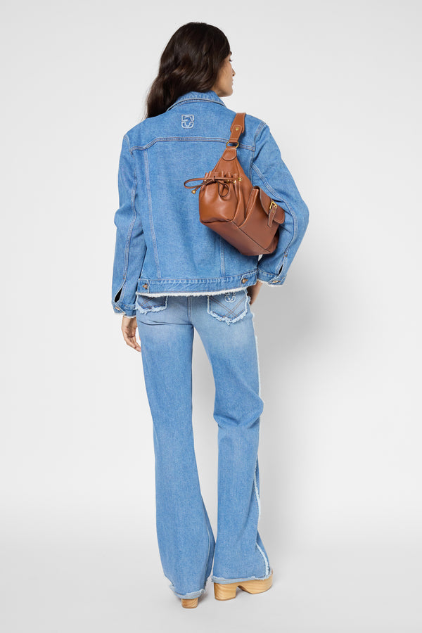 Gerard Darel Blouson En Denim à Franges - ROMYRA