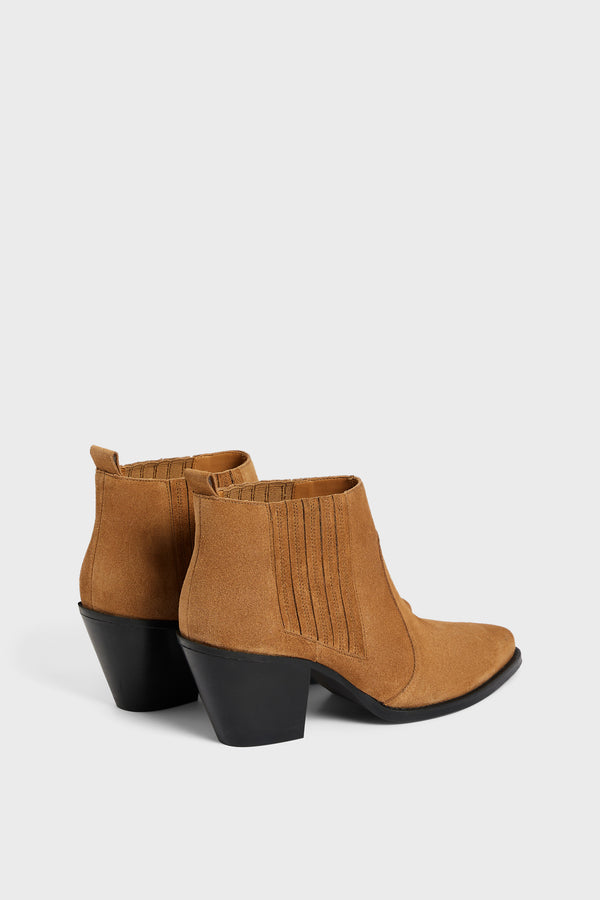 Gerard Darel Boots à Talon En Cuir Velours - JESSE