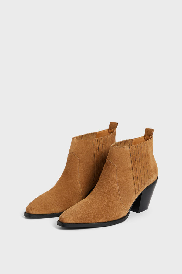 Gerard Darel Boots à Talon En Cuir Velours - JESSE