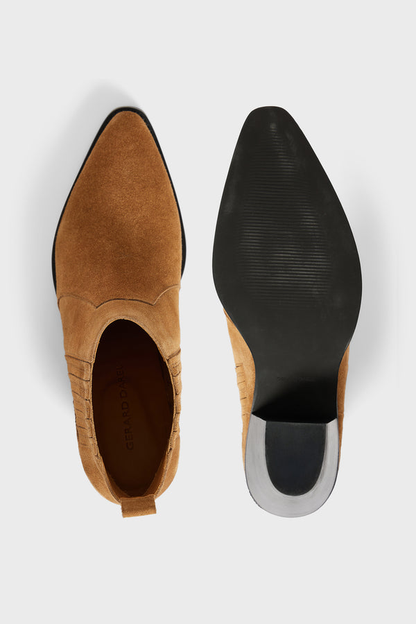 Gerard Darel Boots à Talon En Cuir Velours - JESSE