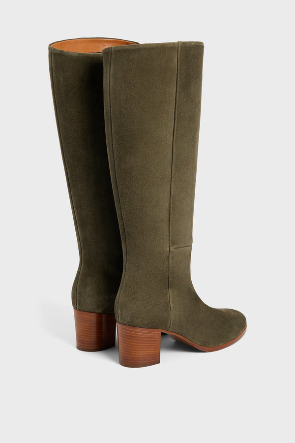 Gerard Darel Bottes à Talon En Cuir Velours - LIZZIE