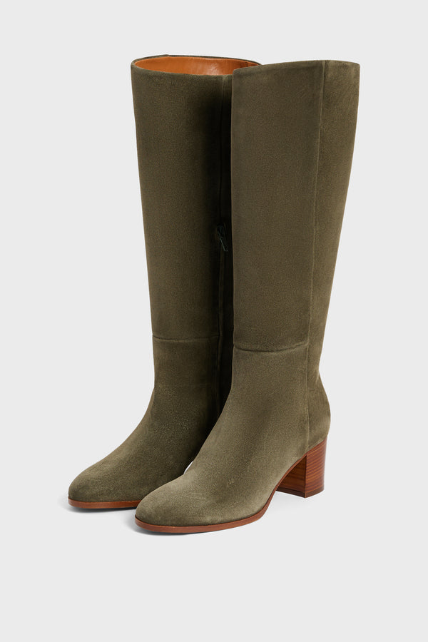 Gerard Darel Bottes à Talon En Cuir Velours - LIZZIE