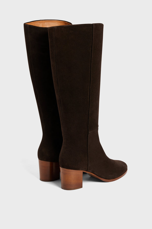 Gerard Darel Bottes à Talon En Cuir Velours - LIZZIE