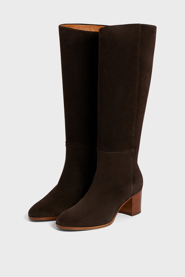 Gerard Darel Bottes à Talon En Cuir Velours - LIZZIE
