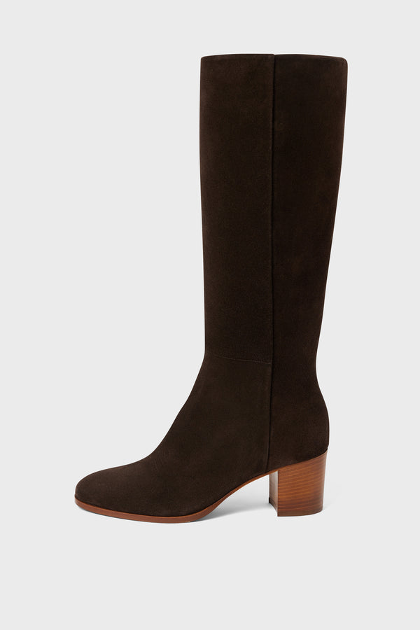gerard darel Bottes à talon en cuir velours - LIZZIE