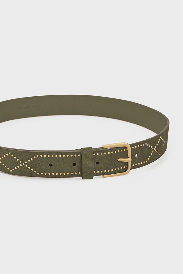 Gerard Darel Ceinture En Cuir Velours - HAILEY