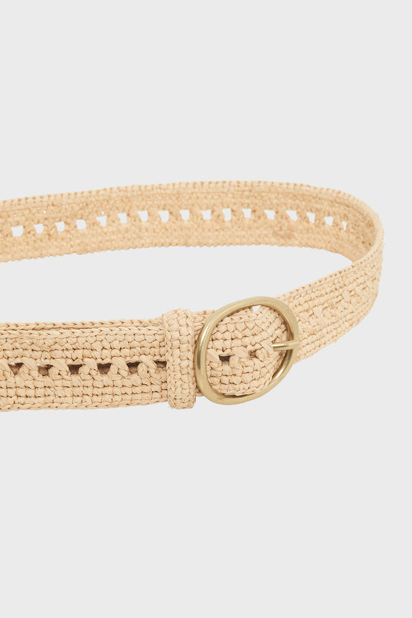 Gerard Darel Ceinture En Raphia Naturel - ERIKA