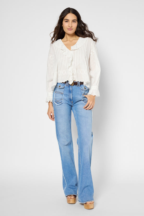 Gerard Darel Chemise En Coton à Broderies - URTIZ