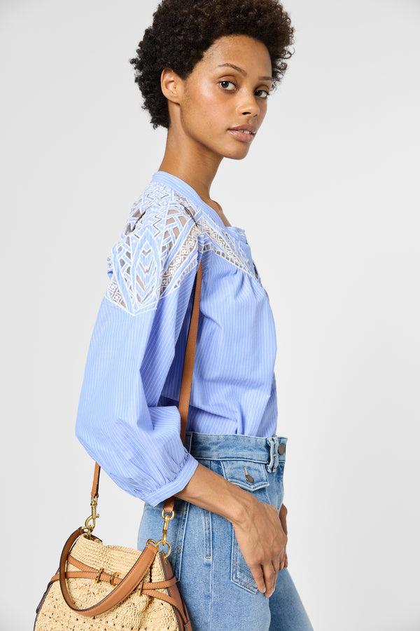 Gerard Darel Chemise Rayée à Broderies - UVEA