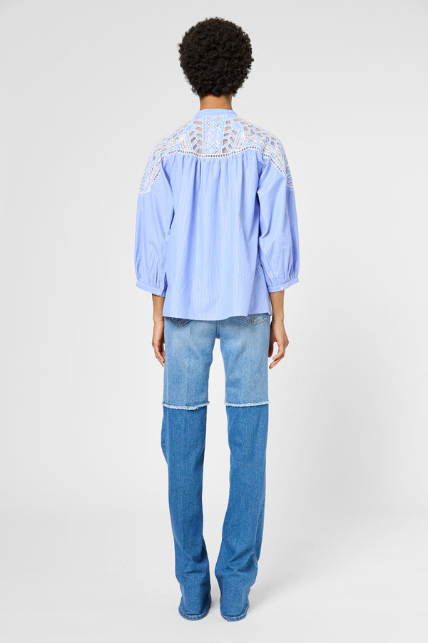 Gerard Darel Chemise Rayée à Broderies - UVEA