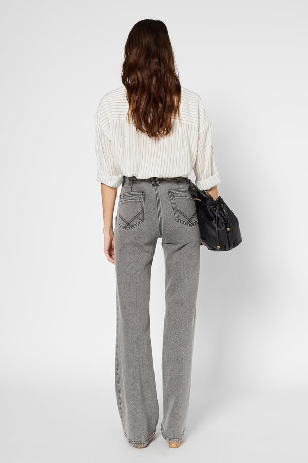 Gerard Darel Chemise Sans Col à Rayures - UTHINA