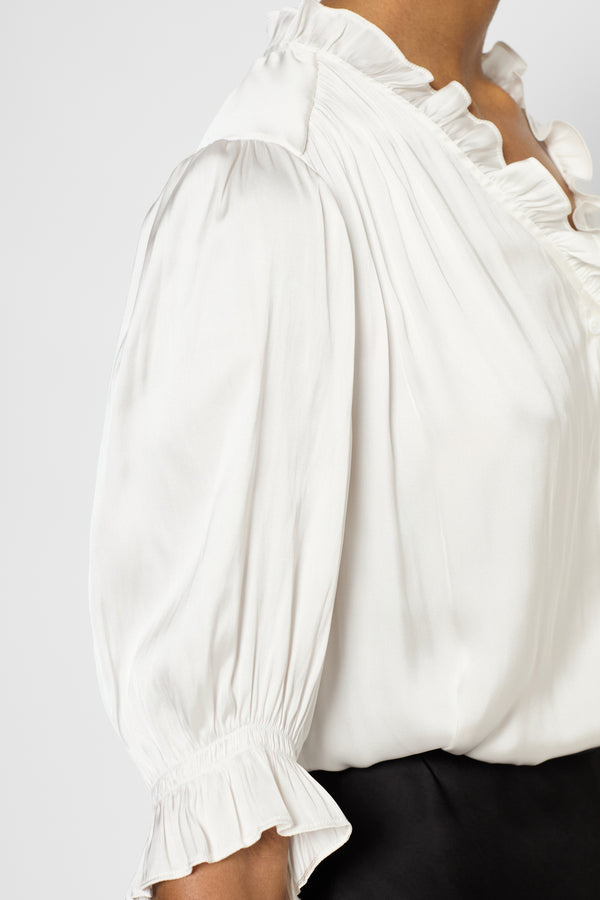 Gerard Darel Chemise Satinée à Volants - ULALIA