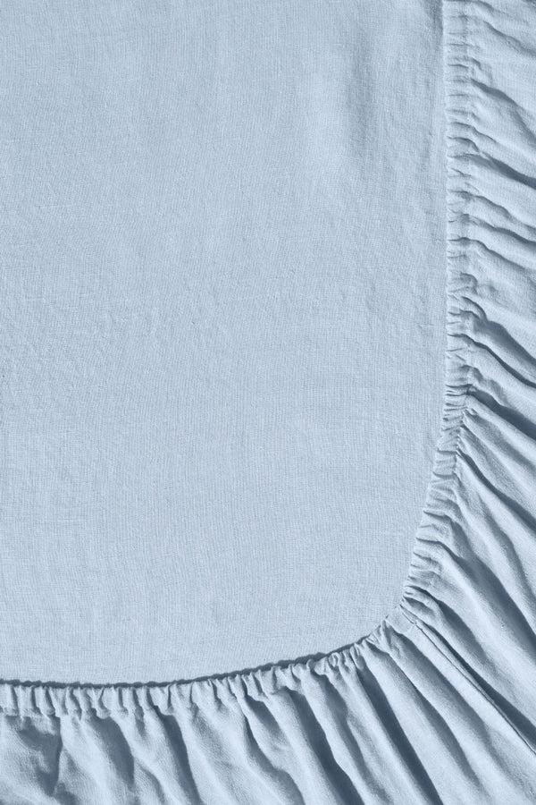 Gerard Darel Drap Housse En Lin Lavé - Bleu Ciel