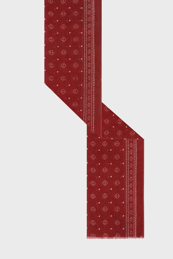 Gerard Darel Foulard Imprimé En Lin - OMARA