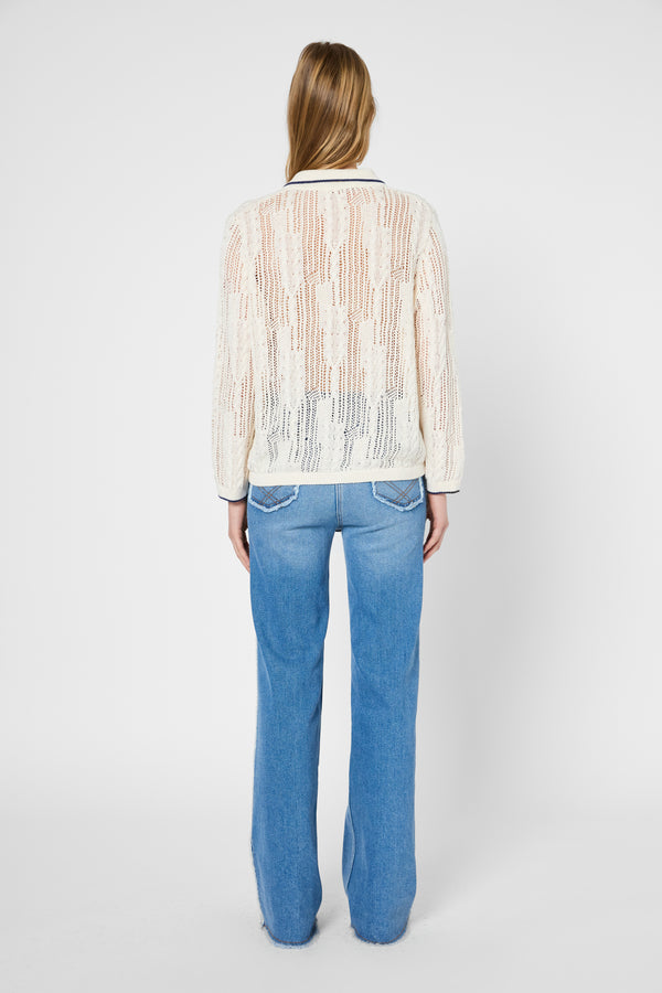 Gerard Darel Gilet En Crochet à Col Polo - JOSS