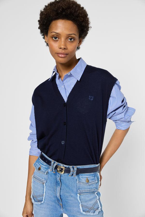 gerard darel Gilet sans manche en laine fine - JUNE