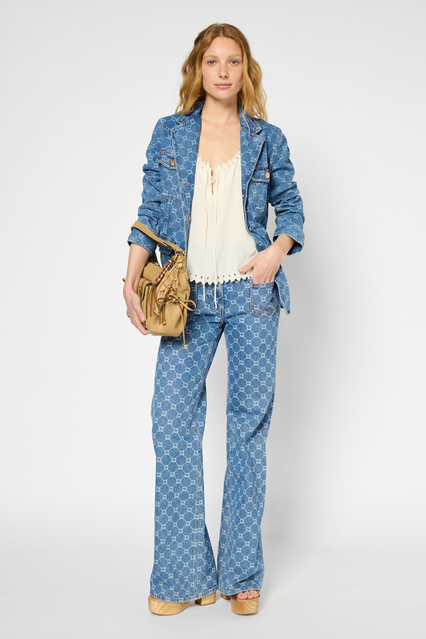 gerard darel Jean flare à monogramme - ANNA