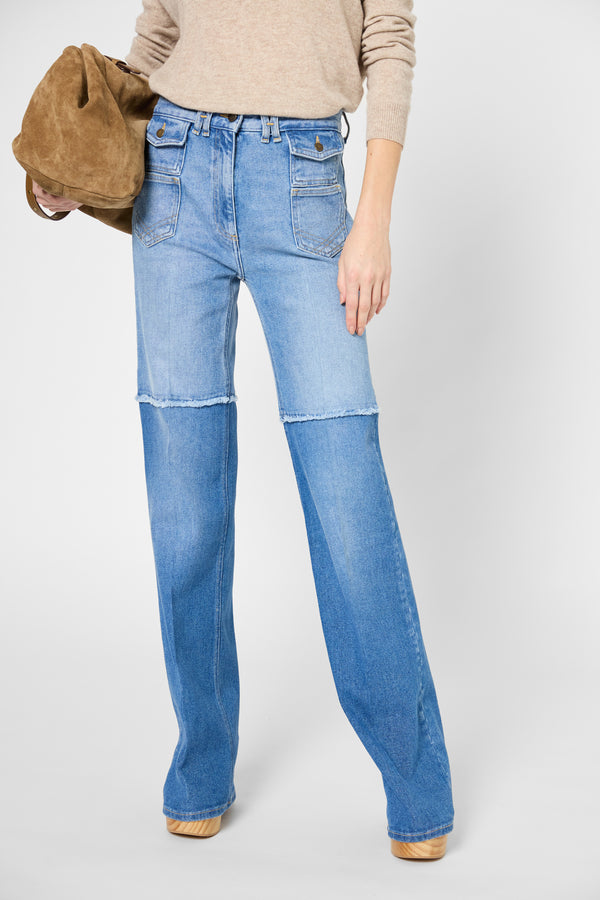 Gerard Darel Jean Flare Bicolore à Franges - ANNA