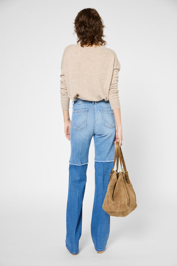Gerard Darel Jean Flare Bicolore à Franges - ANNA